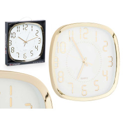 RELOJ CUADRADO 31CM NUM DIG CHAMPAGNE