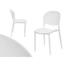 SILLA RESPALDO OVALADO BLANCO