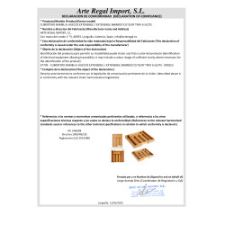 BAC A COUVERTS BAMBOU 6 CREUX EXTENSIBLE