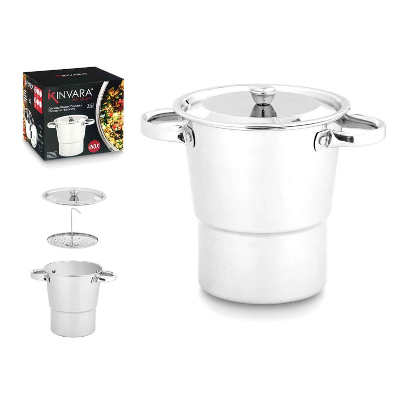 CUSCUSERA IN ACCIAIO INOX 2,5L