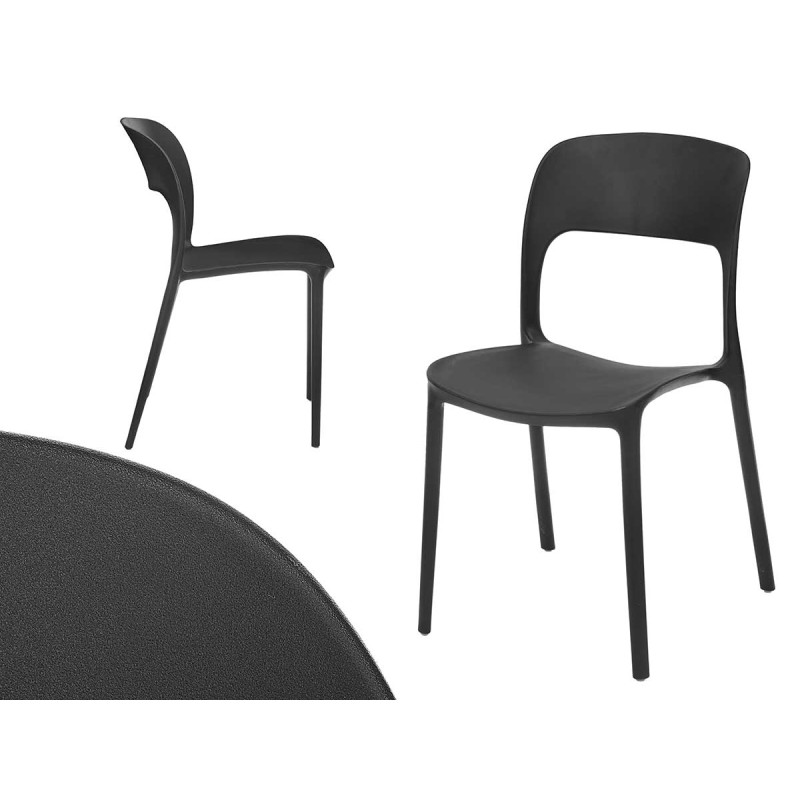 CHAISE À DOSSIER NOIR