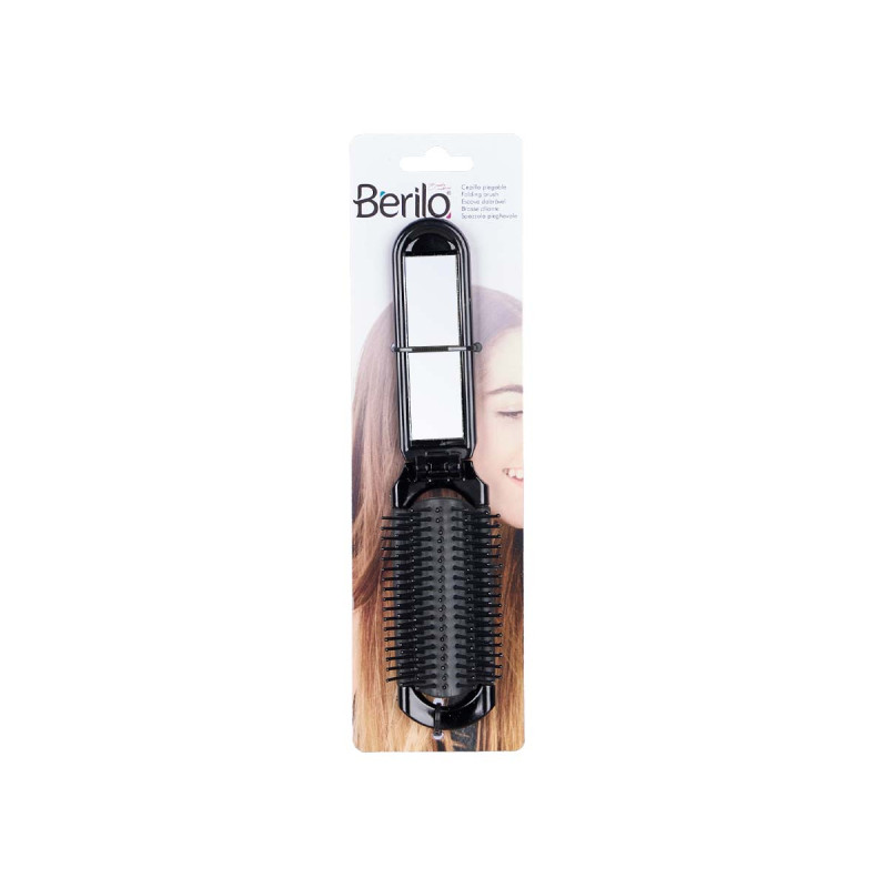 ESCOVA DE CABELO DOBRAVEL COM ESPELHO LARGO