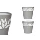 20 CM GREY CLOE PLASTIC FLOWERPOT 