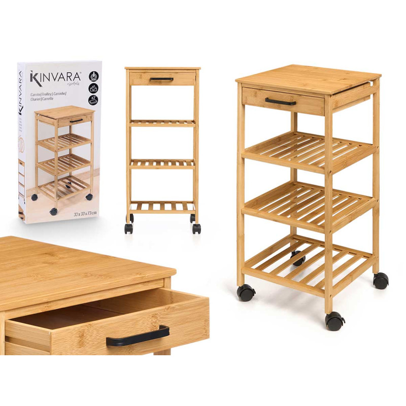 CARRELLO DA CUCINA BAMBU