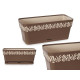30CM BROWN GAIA PLASTIC PLANTER 
