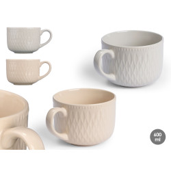 TAZZA DA COLAZIONE ASSORTITA 2 COLORI CHIARI 600ML