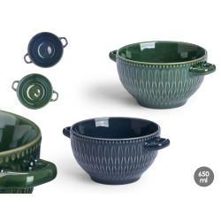 650ML ASSORTED 2 CONSOMME BOWL WITH HANDLES DARK