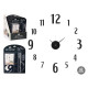 RELOJ PEGATINA 60 CM NUMEROS BRILLO NEGRO