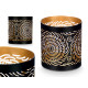 SUPORTE VELA PRETO E DOURADO ESPIRAL