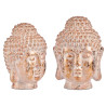 TESTA BUDDA POLIRESINA GRANDE BIANCO E ORO