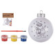 BOULE DE NOEL POUR PEINDRE 8CM AVEC PEINTURES