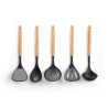 SET OF 5 KITCHEN UTENSILS BAMBOO PBT MATERIAL 