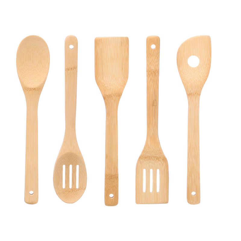 SET 5 UTENSILIOS BAMBU 
