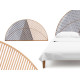 TÊTE DE LIT ROTIN TRIANGLE NATUREL NOIR 160CM