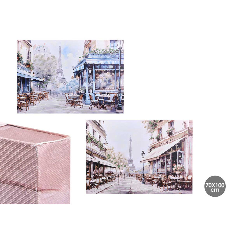 ASSORTED PARIS LANDSCAPES 2 CANVAS 70X100CM