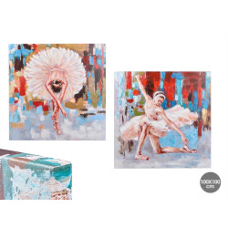 ASSORTED HORIZONTAL DANCER 2 CANVAS 100X100CM 