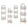 CHAMPAGNE OVAL METAL SHELF WITH 3 SHELVES