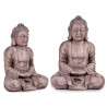 GREY POLYRESIN RELAXED HANDS TOGETHER BUDDHA