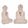 WHITE AND GOLD POLYRESIN HANDS TOGETHER BUDDHA 