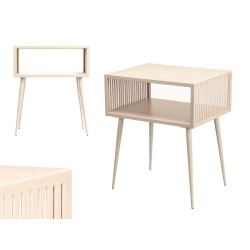 BEIGE RECTANGULAR SIDE TABLE