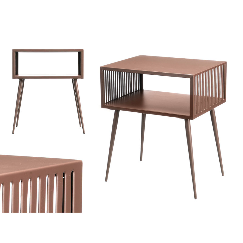 LIGHT BROWN RECTANGULAR SIDE TABLE