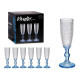 COPA PUNTOS CAVA PIE AZUL COBALTO 180ML