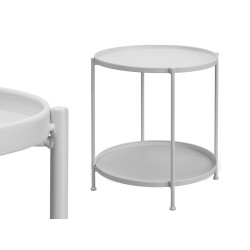 GREY ROUND SIDE TABLE
