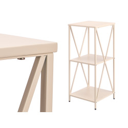 BEIGE 3 SHELF BOOKCASE