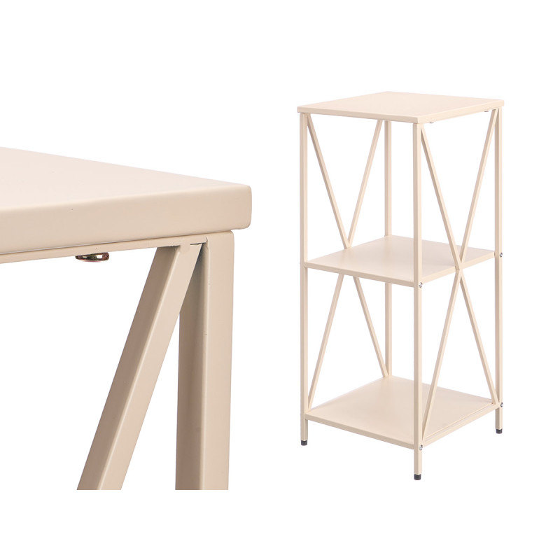BEIGE 3 SHELF BOOKCASE