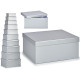 SET 10 CAJAS CARTON PLATA