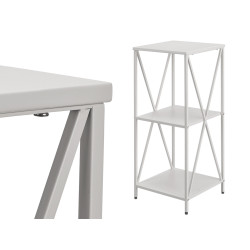 GREY 3 SHELF BOOKCASE