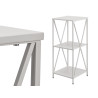GREY 3 SHELF BOOKCASE