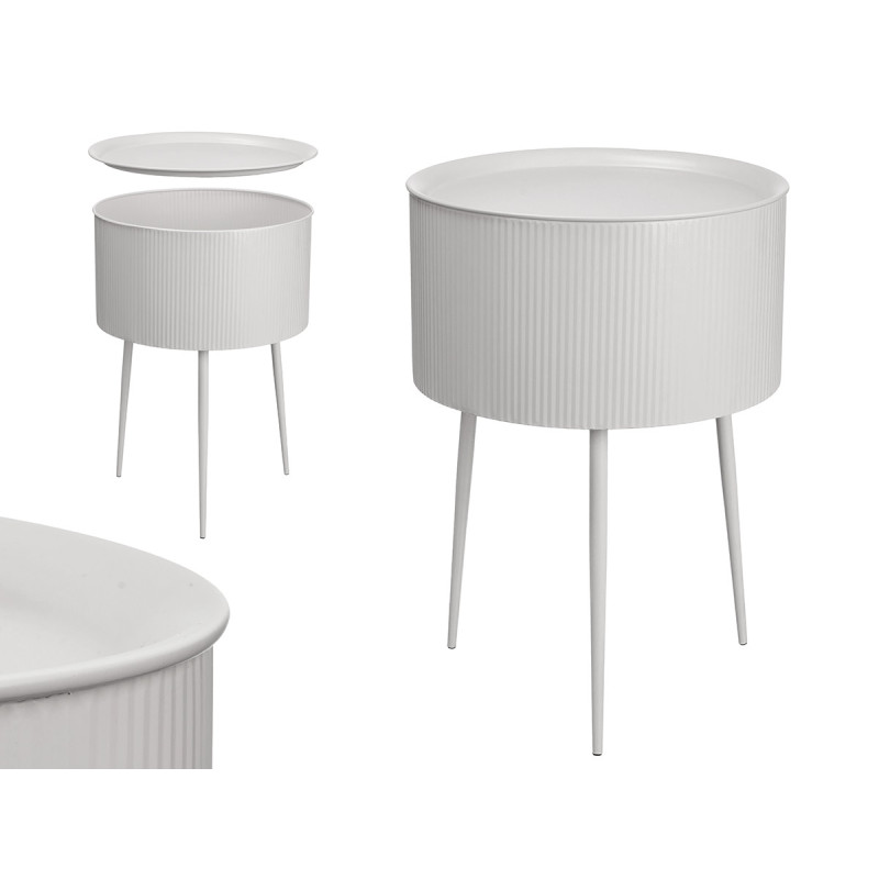ROUND SIDE TABLE GREY BASE