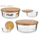 FIAMBRERA BOROSILICATO HERMETICA TAPA BAMBU 950ML