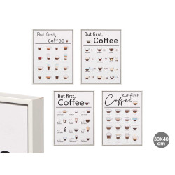 QUADRO COFFEE ASS 4 30X40CM