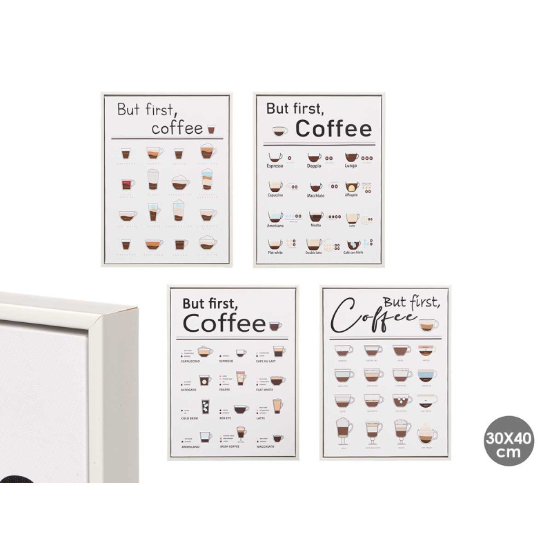 QUADRO COFFEE SORT 4 30X40CM