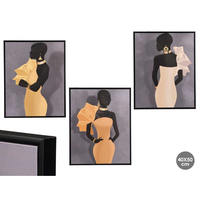 QUADRO MULHER SORT 3 40X50CM