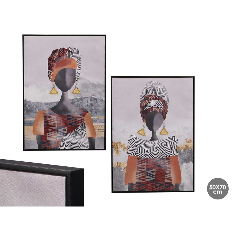 TABLEAU FEMME BOUCLES D'OREILLES ASSORT 2 50X70CM
