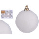 SET 6 PALLINE NATALE PELO BIANCO 5 CM