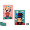 QUADRO MULHER CORES SORT 2 50X70CM