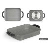 BANDEJA CINZENTA 32X25CM FUNDO ALUMINIO INDUÇÃO
