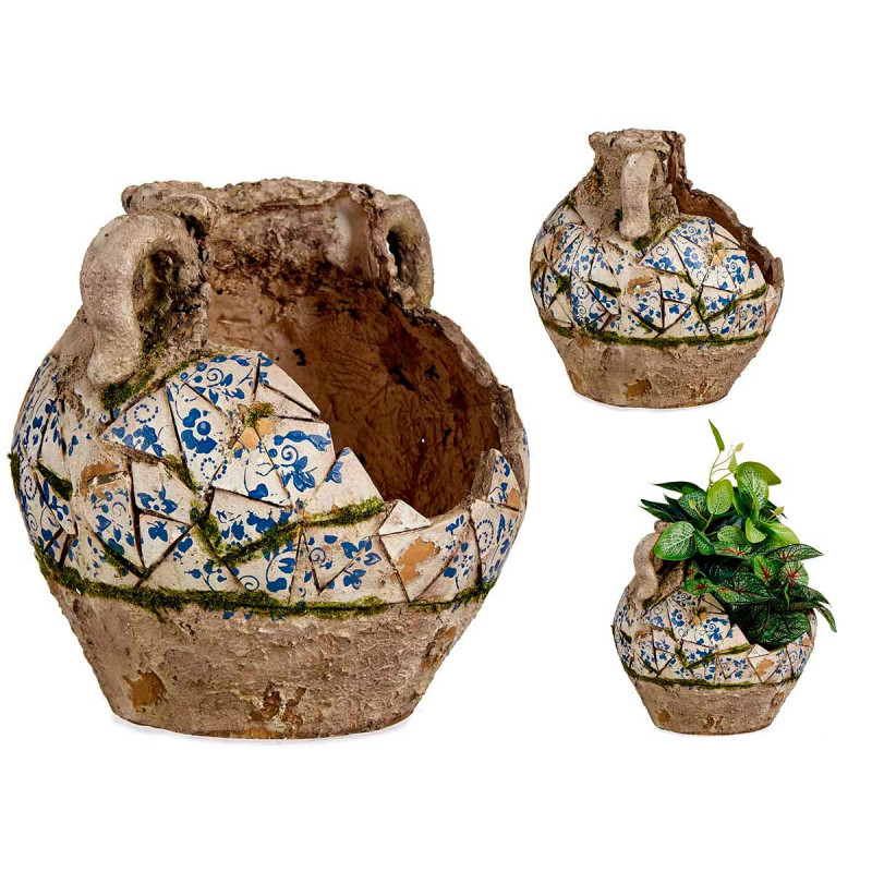 29CM POLYRESIN RUSTIC VASE 