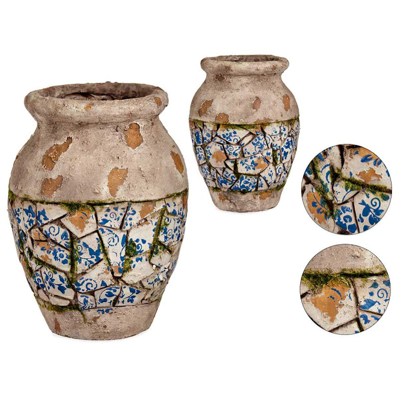 VASE POLYRESINE RUSTIQUE 32,5CM 