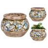 28,5CM POLYRESIN RUSTIC VASE 