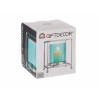 BASE CANDELA CRISTALLO QUAD BLU METALLO ARGEN PICC