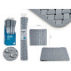ALFOMBRA ANTIDESLIZANTE TRENZADO 50X50CM GRIS