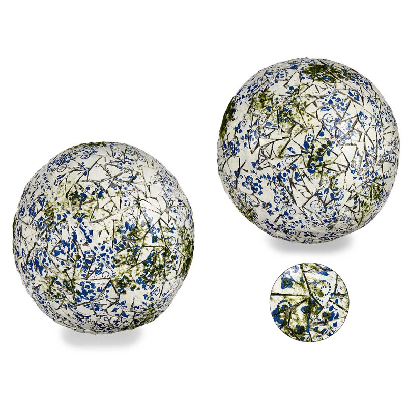 BOLA POLIRESINA MOSAICO AZUL