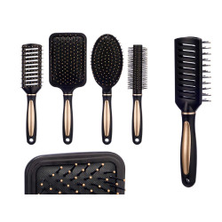 SET 4 BROSSES CHEVEUX NOIR OR