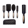 SET 4 BROSSES CHEVEUX NOIR OR
