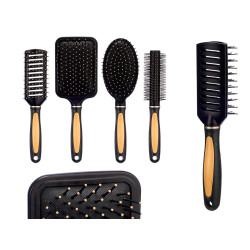 SET 4 BROSSES CHEVEUX NOIR FINITION BAMBOU